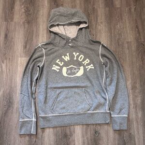 Y2K American Eagle Gray Pull Over Hoodie Woman’s Sz Medium New York 2010’s